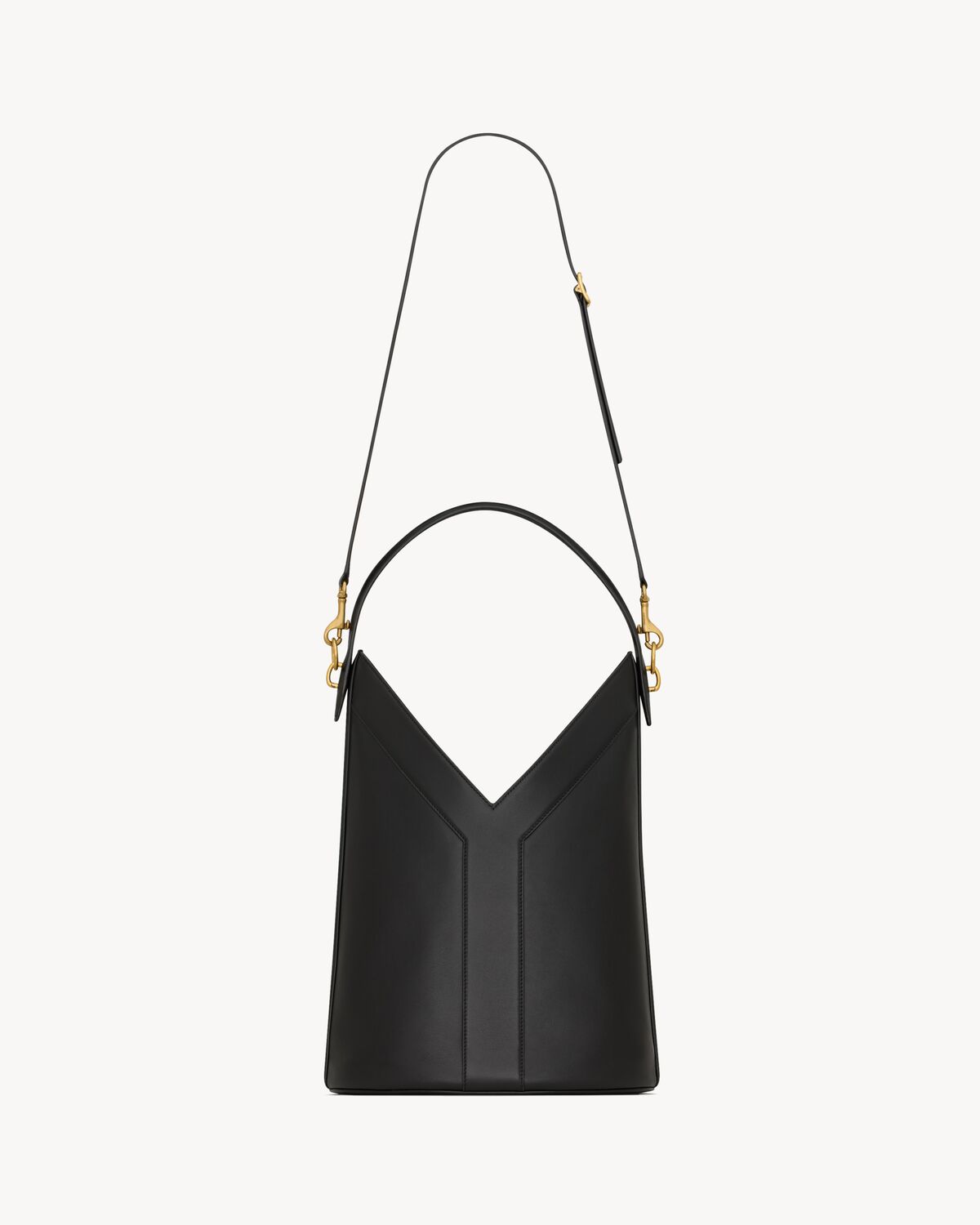 YSL Y top-handle bucket in leather - Image 5
